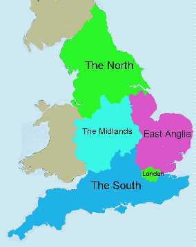 map of England